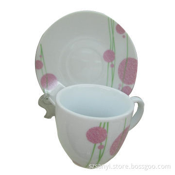12-piece Coffee Cup and Saucer Set, Made of Super White Porcelain
